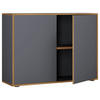 AKTENSCHRANK 100/74/33 cm  - Honigeiche/Anthrazit, Design, Holzwerkstoff (100/74/33cm) - MID.YOU