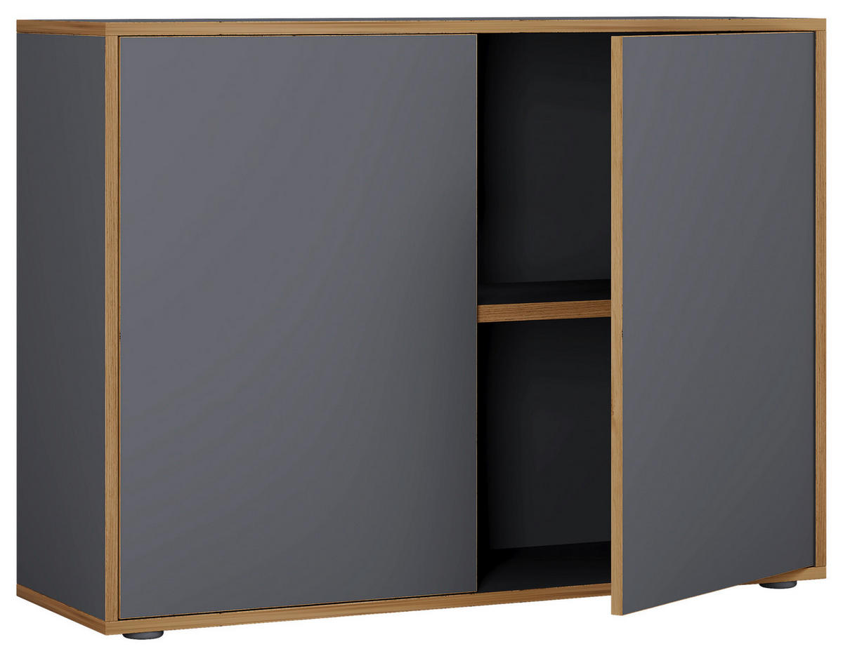 AKTENSCHRANK 100/74/33 cm  - Honigeiche/Anthrazit, Design, Holzwerkstoff (100/74/33cm) - MID.YOU