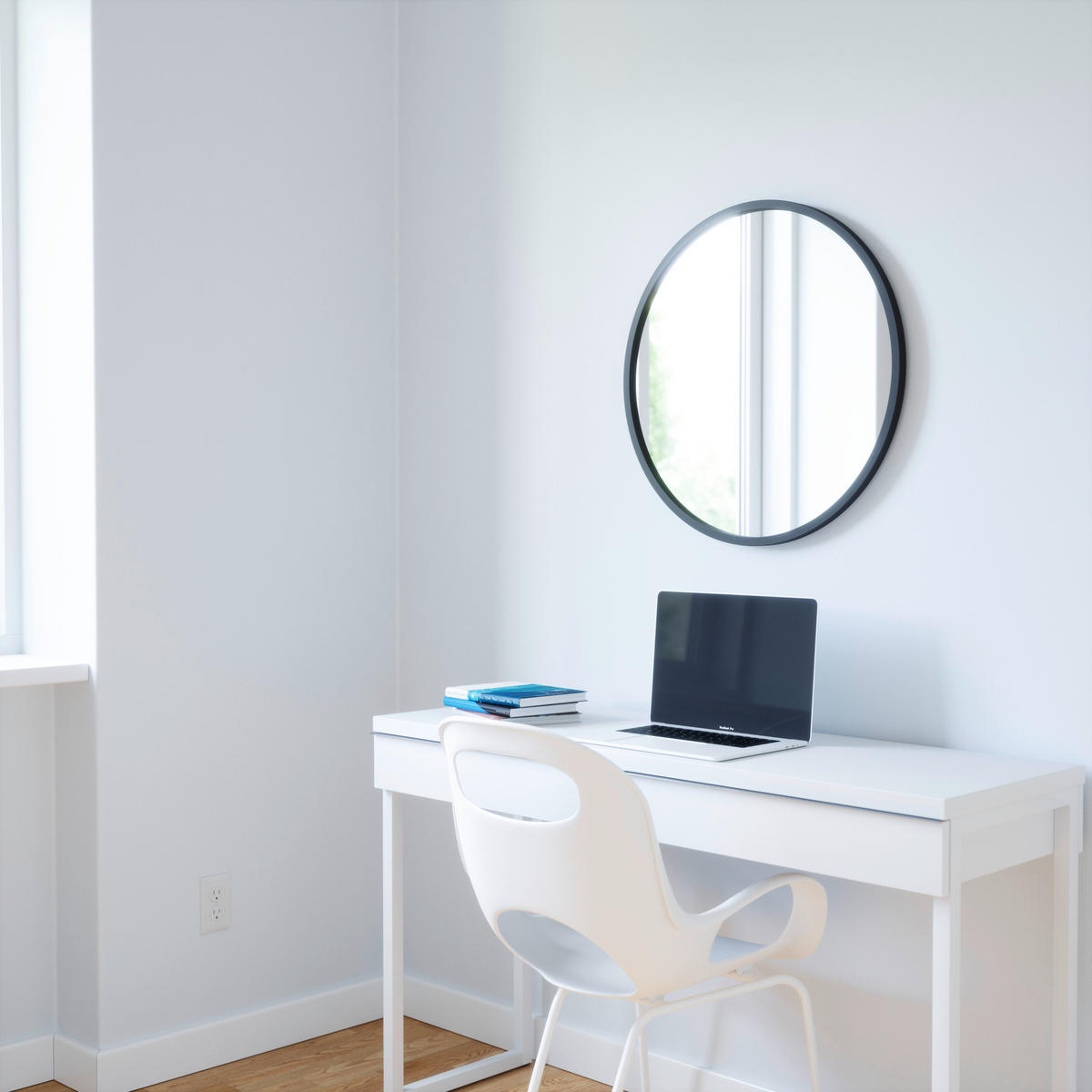 WANDSPIEGEL  - Schwarz, Design, Glas/Kunststoff (61cm) - Umbra