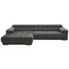ECKSOFA Mikrofaser Silberfarben  - Silberfarben, Design, Textil/Metall (190/335cm) - Beldomo Speed