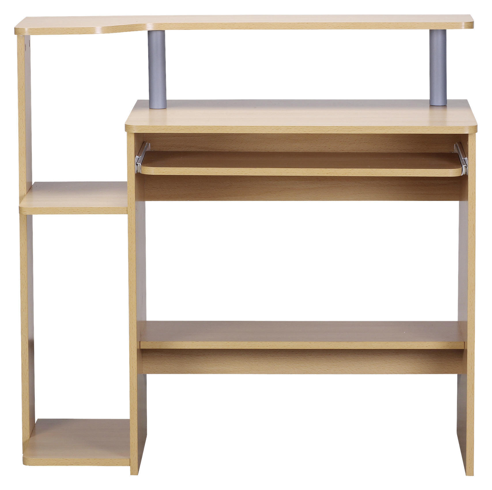 DATORBORD 48/94/90 cm  i bokfärgad  - bokfärgad, Klassisk, trämaterial (48/94/90cm) - MID.YOU