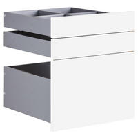 SCHUBLADENSET 45,3/50,3/46,8 cm Weiß Hochglanz  - Weiß Hochglanz, KONVENTIONELL, Holzwerkstoff (45,3/50,3/46,8cm) - Hom`in