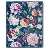 PLAID Fiori 130/160 cm  - Blau/Dunkelblau, Design, Textil (130/160cm)