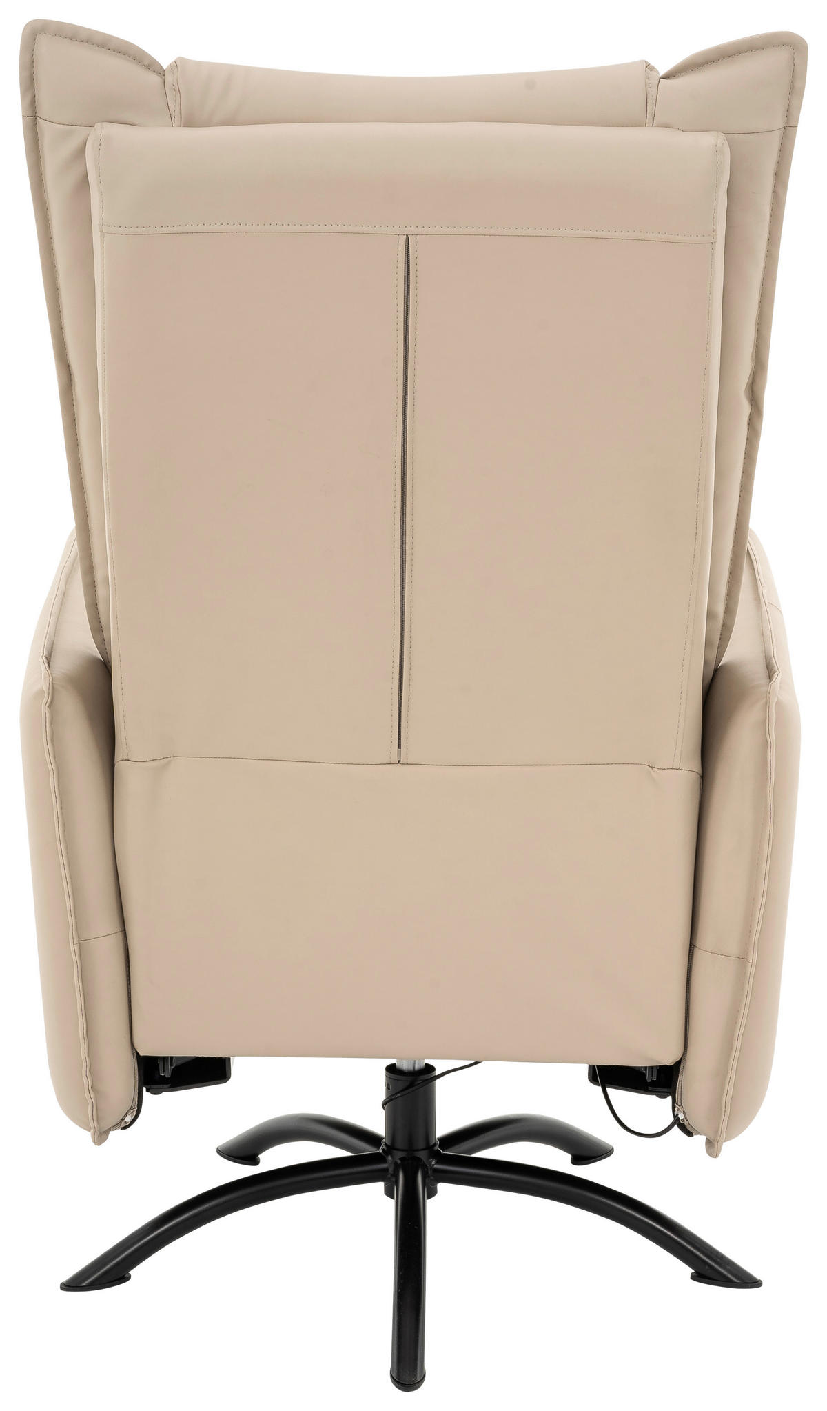 FERNSEHSESSEL  mit Lederlook Creme  - Creme/Schwarz, Design, Textil/Metall (74/80-156/116-83cm) - MID.YOU