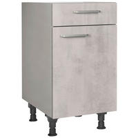 SCHUBKASTENUNTERSCHRANK 45/87/56 cm  in Hellgrau  - Edelstahlfarben/Hellgrau, MODERN, Holzwerkstoff/Metall (45/87/56cm) - Nobilia