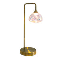 TISCHLEUCHTE 17,5/45 cm   - Messingfarben, Design, Glas/Metall (17,5/45cm) - Näve