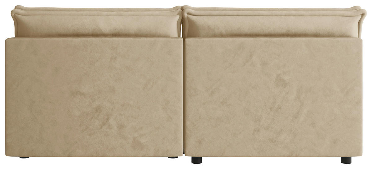 ECKSOFA Beige Webstoff Zierkissen, Rückenkissen, Rücken echt  - Beige/Schwarz, MODERN, Kunststoff/Textil (153/200cm) - Xora