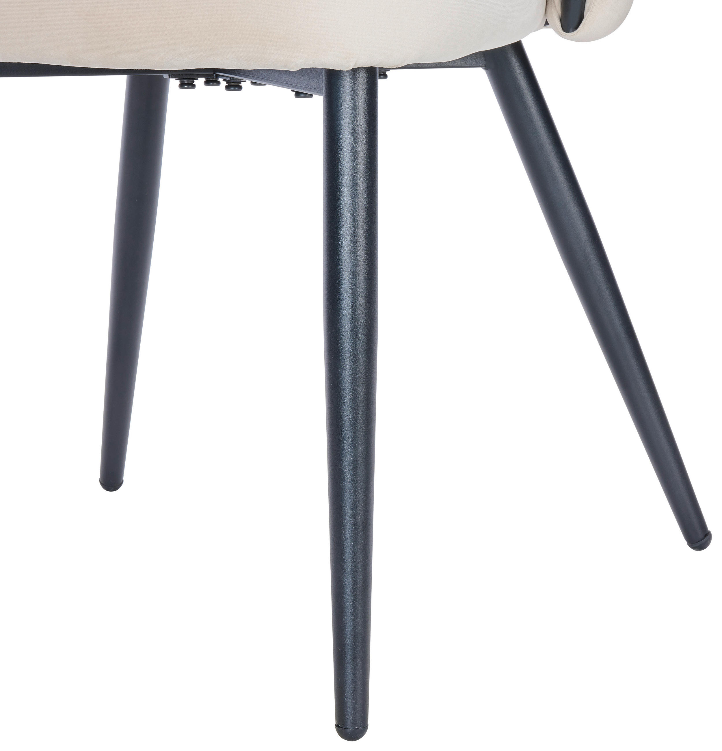 STUHL Samt Beige  - Beige/Schwarz, MODERN, Textil/Metall (63/58/78cm) - Livetastic