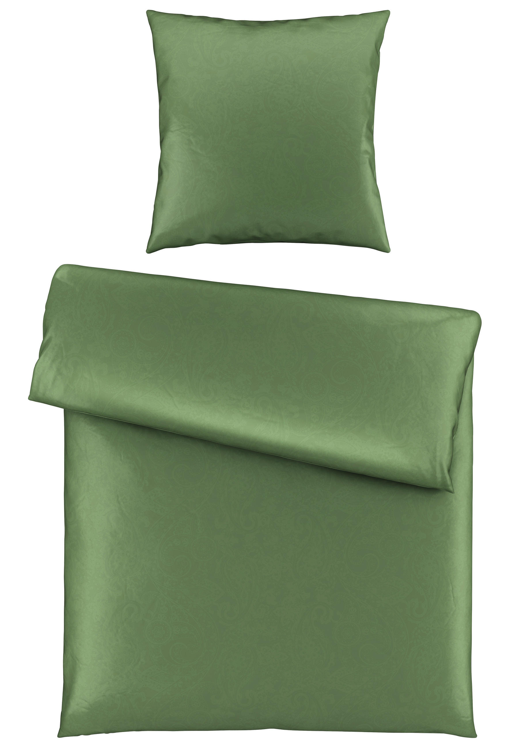 BETTWÄSCHE 135/200 cm Satin  - Grün, Textil (135/200cm) - Dieter Knoll