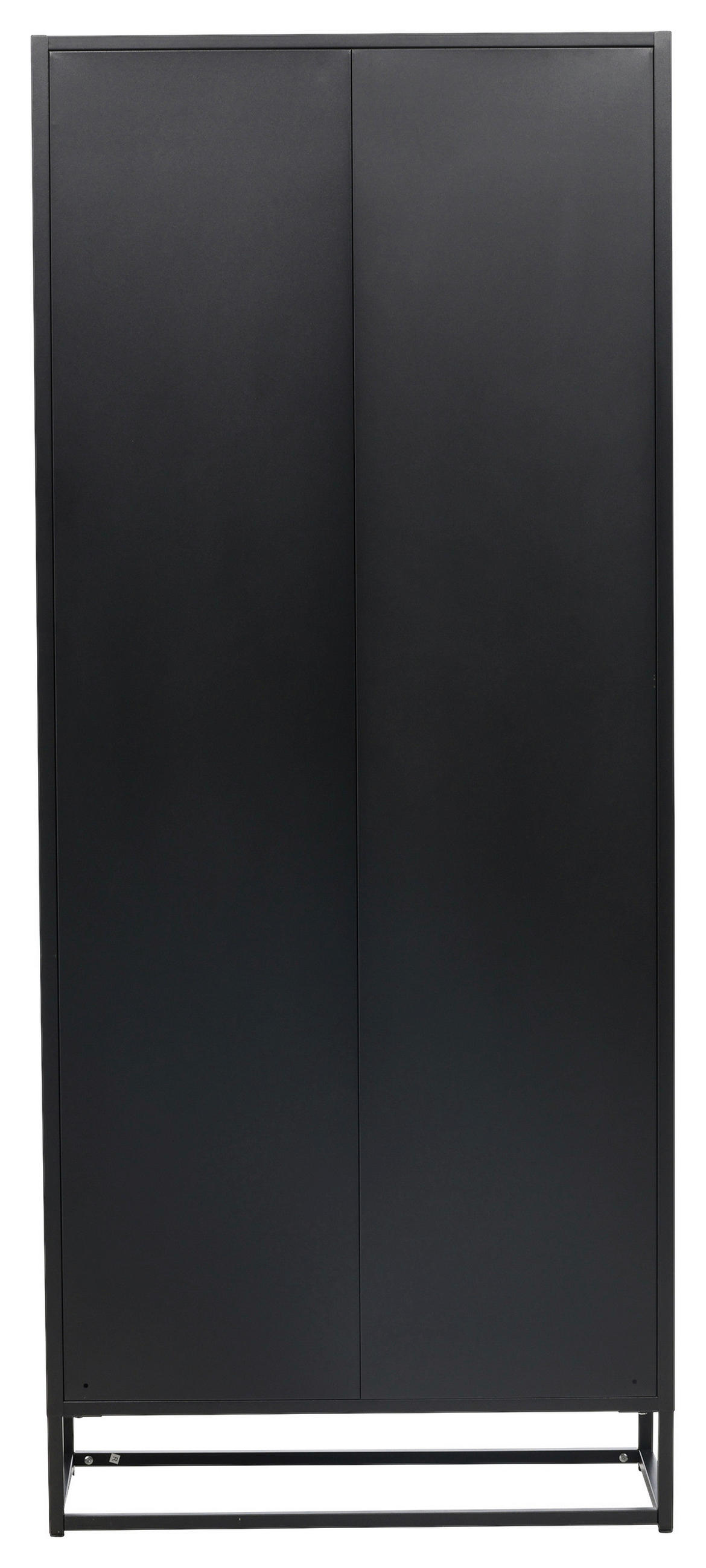 VITRINSKÅP  i svart  - svart, Design, metall/glas (80/190/41cm) - Livetastic