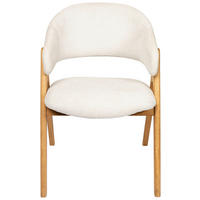 ARMLEHNSTUHL in Holz, Textil Eichefarben, Beige  - Eichefarben/Beige, MODERN, Holz/Textil (61/85/57cm) - Carryhome