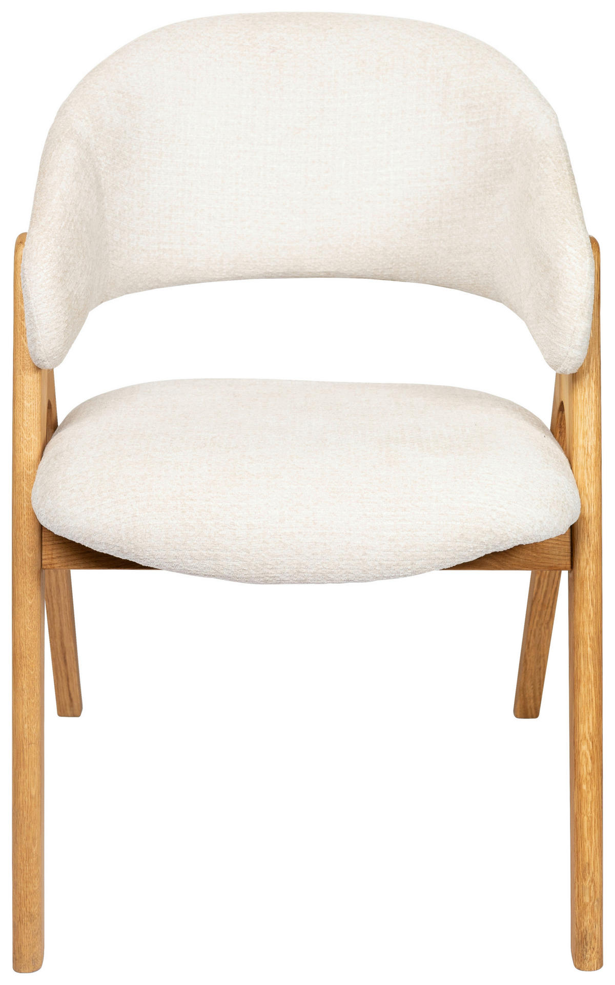 ARMLEHNSTUHL in Holz, Textil Eichefarben, Beige  - Eichefarben/Beige, MODERN, Holz/Textil (61/85/57cm) - Carryhome