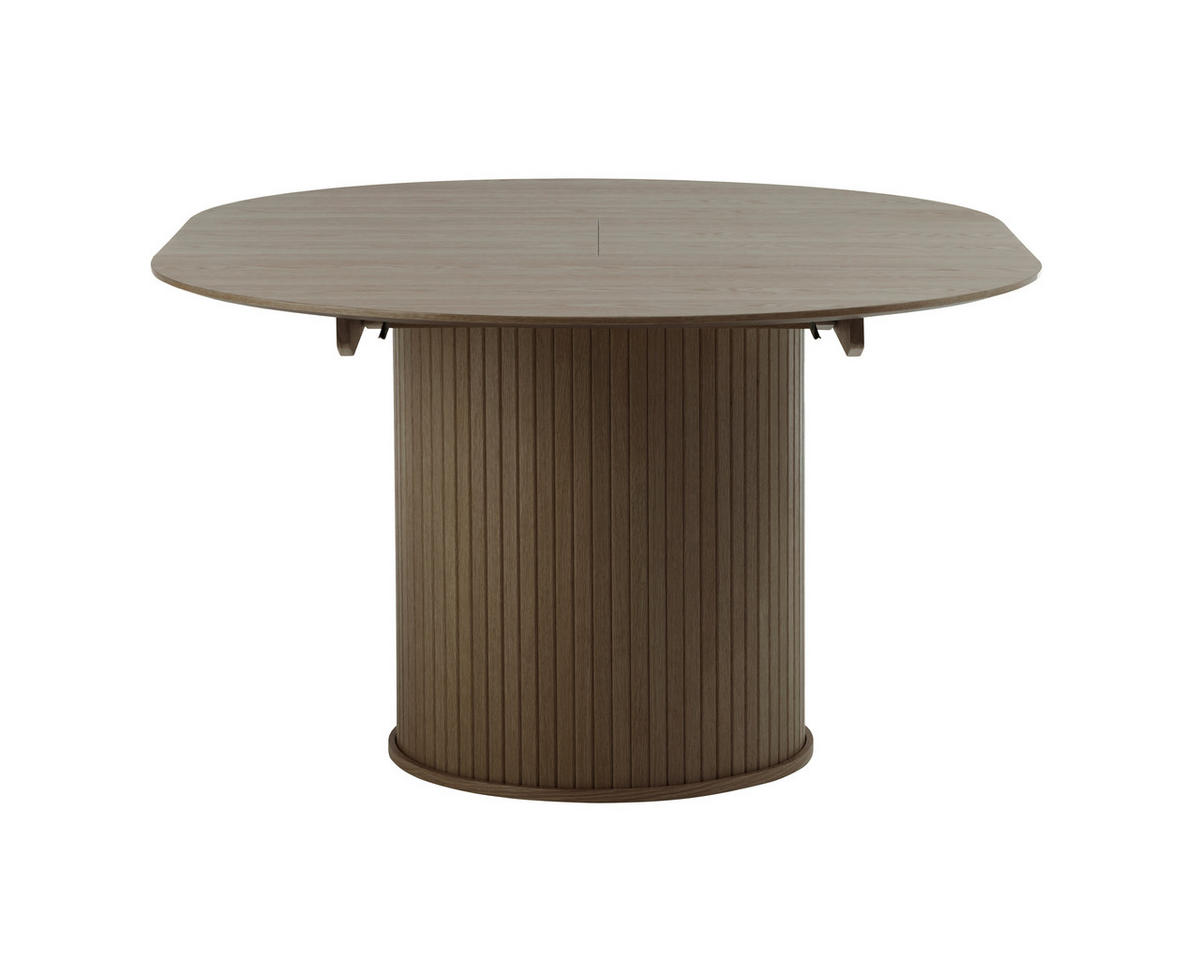 ESSTISCH Eichefarben, Dunkelbraun rund  ausziehbar  - Eichefarben/Dunkelbraun, Trend, Holzwerkstoff (120-167/120/75cm) - home24