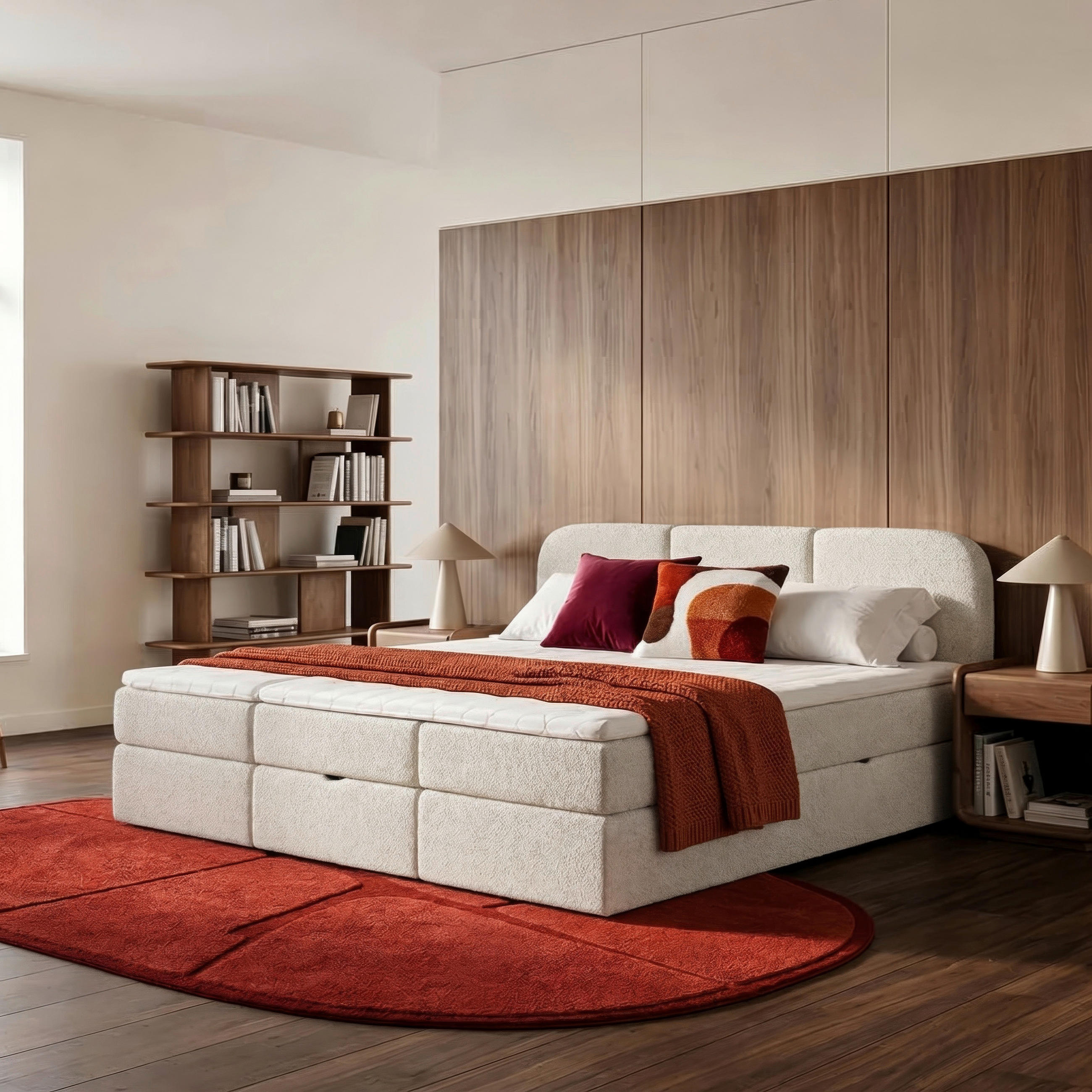 FAMILIENBETT - Creme/Schwarz, Modern, Holz/Holzwerkstoff (270/200cm) - Livetastic