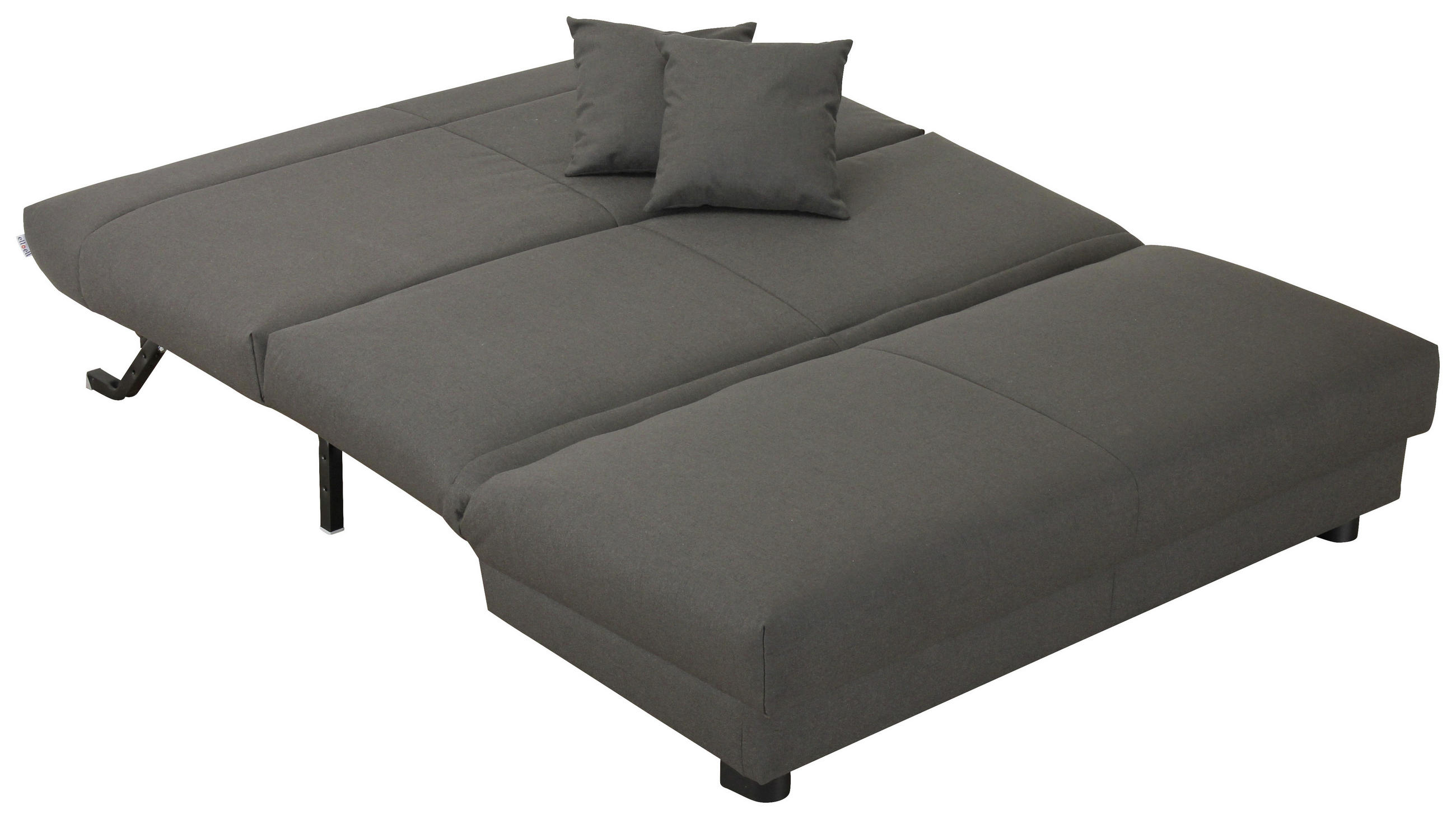 SCHLAFSOFA Webstoff Dunkelgrau  - Dunkelgrau/Schwarz, Design, Textil/Metall (160/85/100cm) - Carryhome