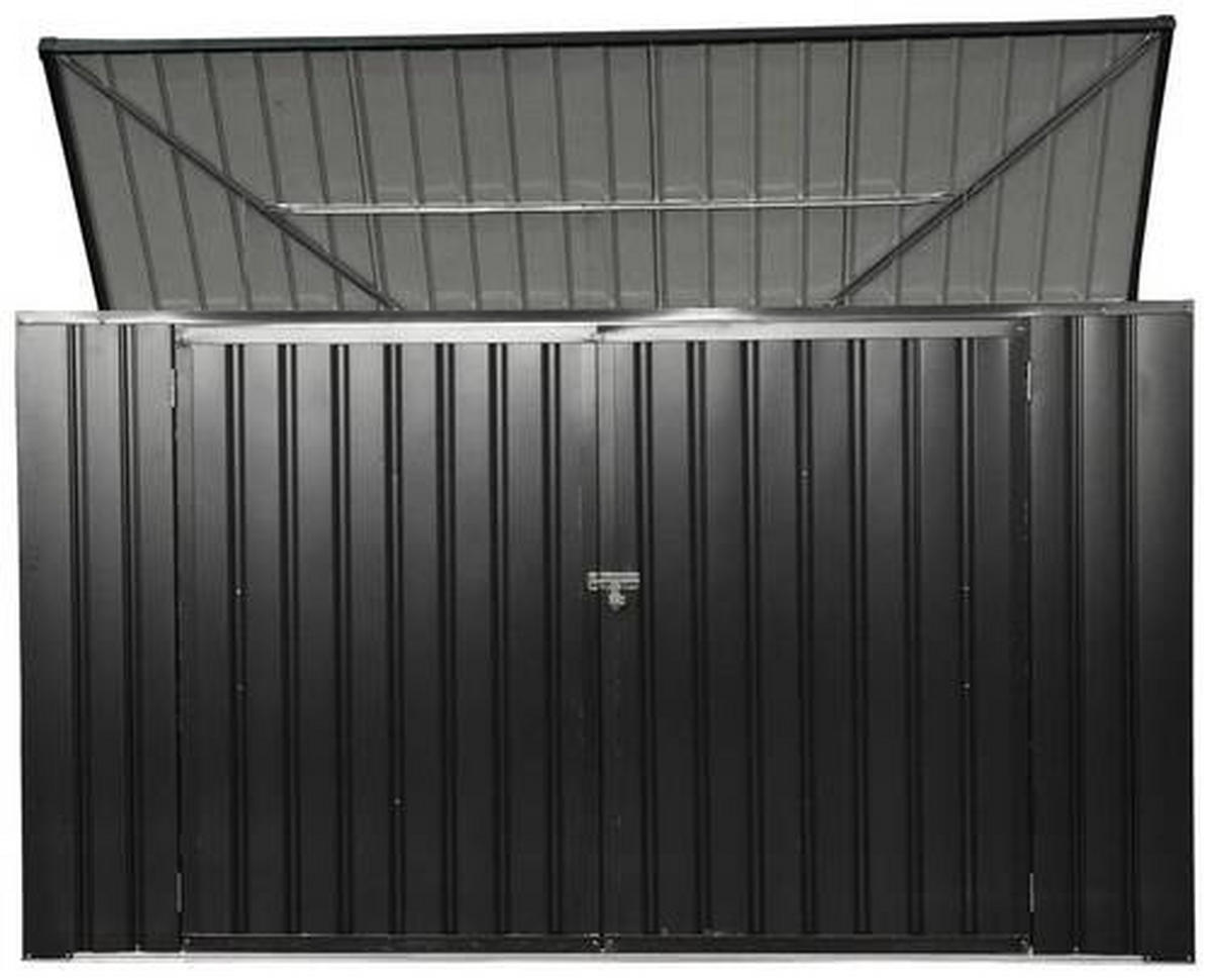 MÜLLTONNENBOX - Dunkelgrau, Basics, Metall (172/131/100cm) - Ambia Garden