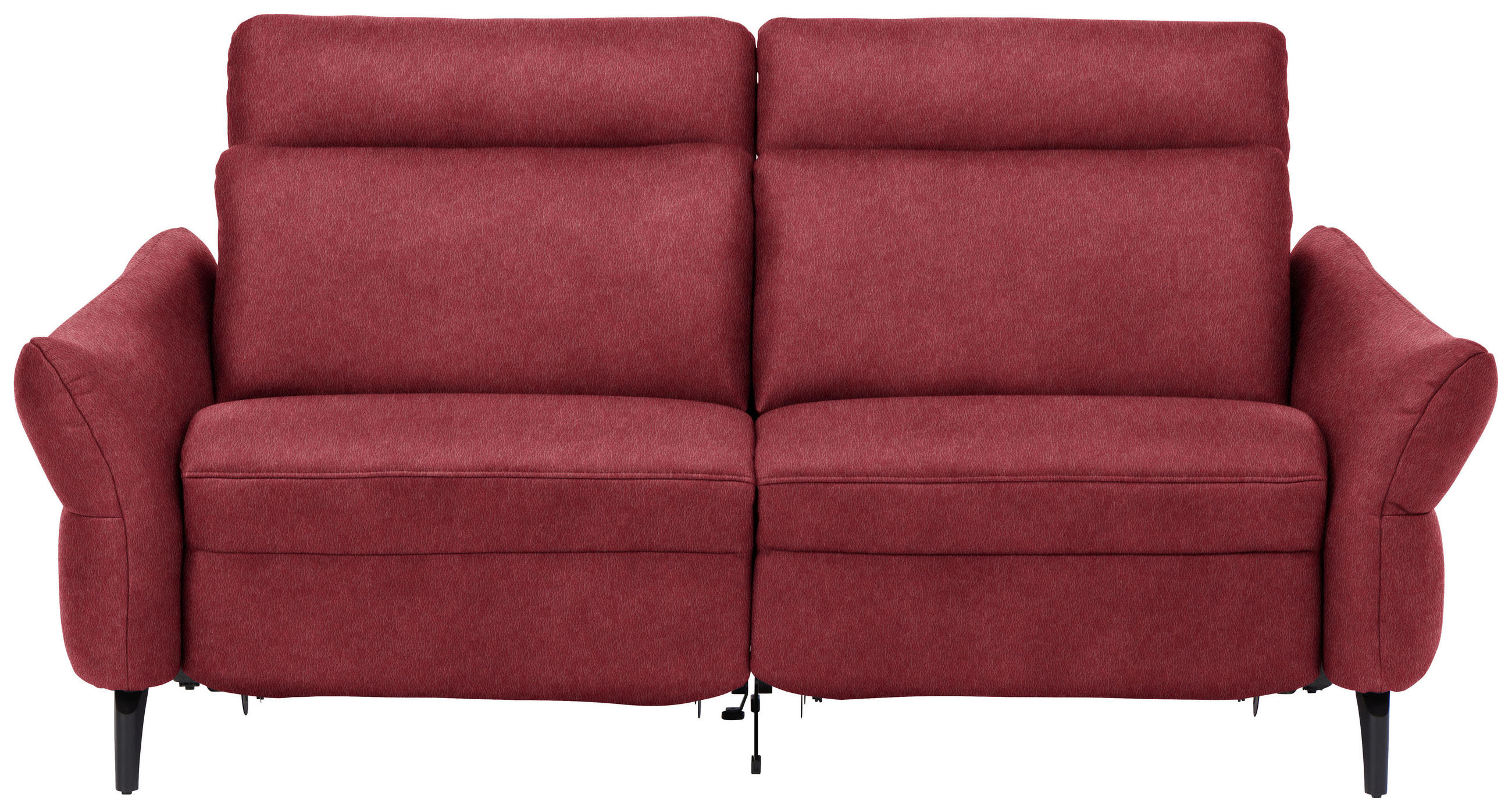 2-SITZER-SOFA in Leder Weinrot  - Anthrazit/Weinrot, Design, Leder/Metall (187/92/97cm) - Himolla Komfortklass