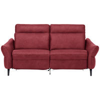 2-SITZER-SOFA in Leder Weinrot  - Anthrazit/Weinrot, Design, Leder/Metall (187/92/97cm) - Himolla Komfortklass
