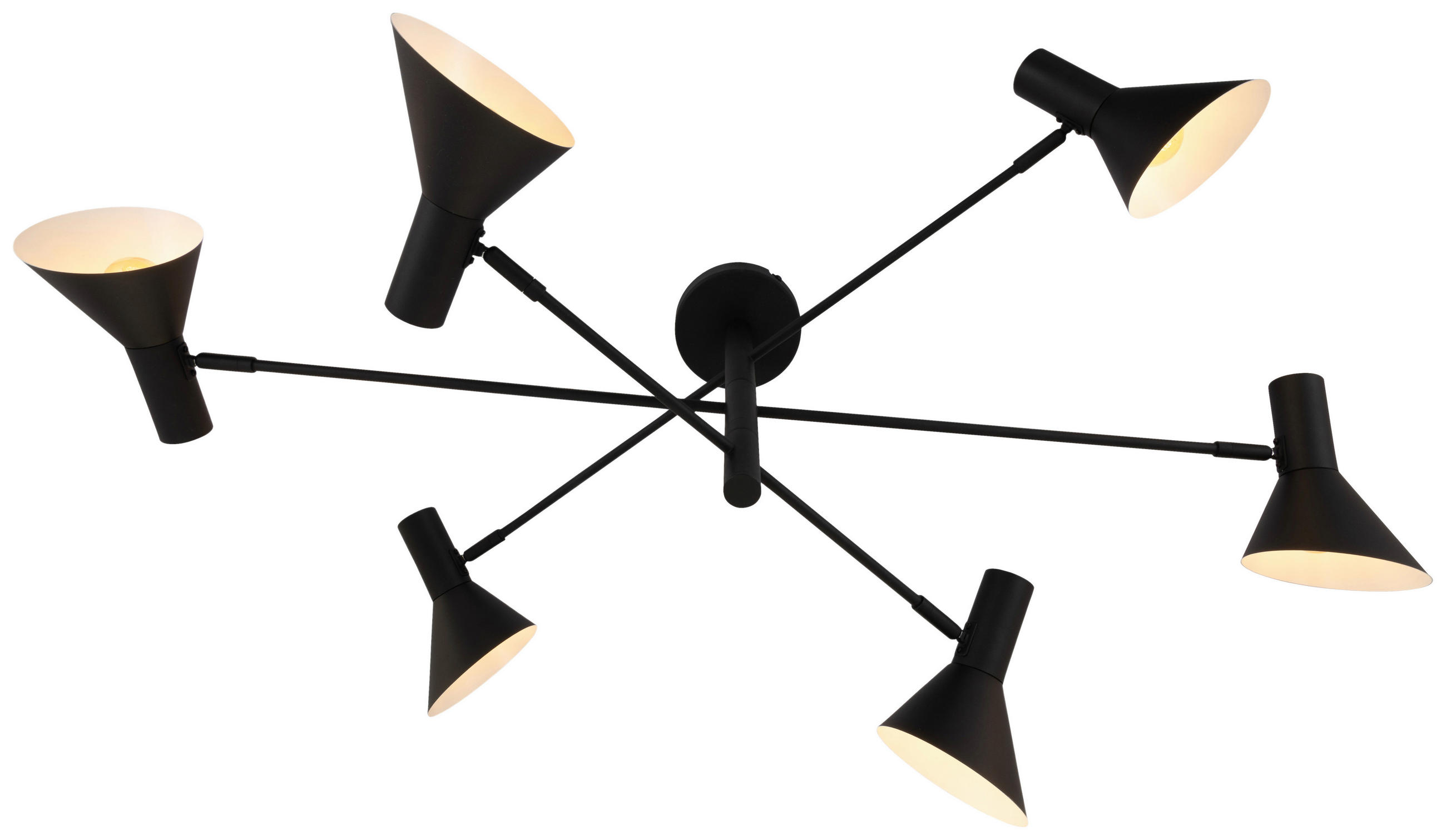 DECKENLEUCHTE 103/83/40.5 cm   - Schwarz, Design, Metall (103/83/40.5cm) - Collet's Monde