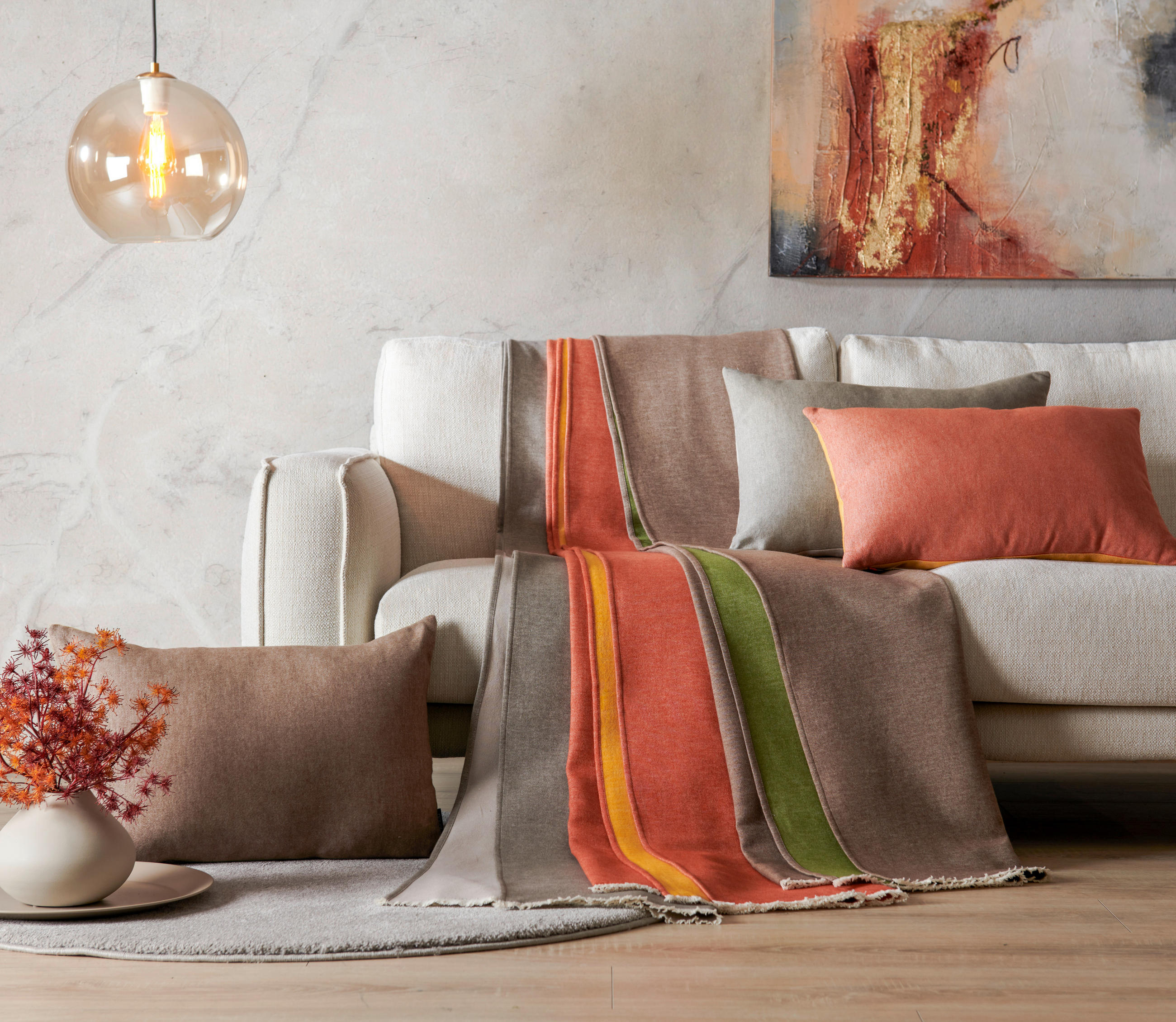 PĂTURĂ REVERSIBILĂ 220/240 cm  - maro/verde, Natur, textil (220/240cm) - Novel