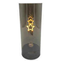 LED-WINDLICHT  - Grau, Design, Glas (8/20cm) - X-Mas