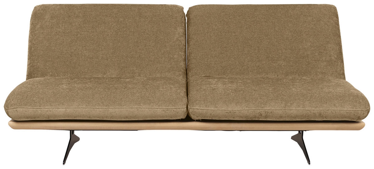 SCHLAFSOFA Palermo in Grün, Eichefarben  - Eichefarben/Beige, Design, Holz/Textil (204/92/90cm) - Dieter Knoll