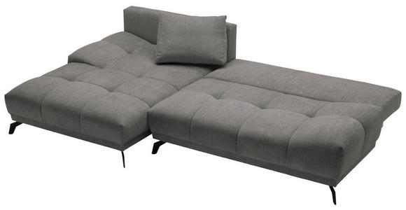 ECKSOFA in Chenille Blau, Braun  - Blau/Schwarz, MODERN, Textil/Metall (182/290cm) - Hom`in