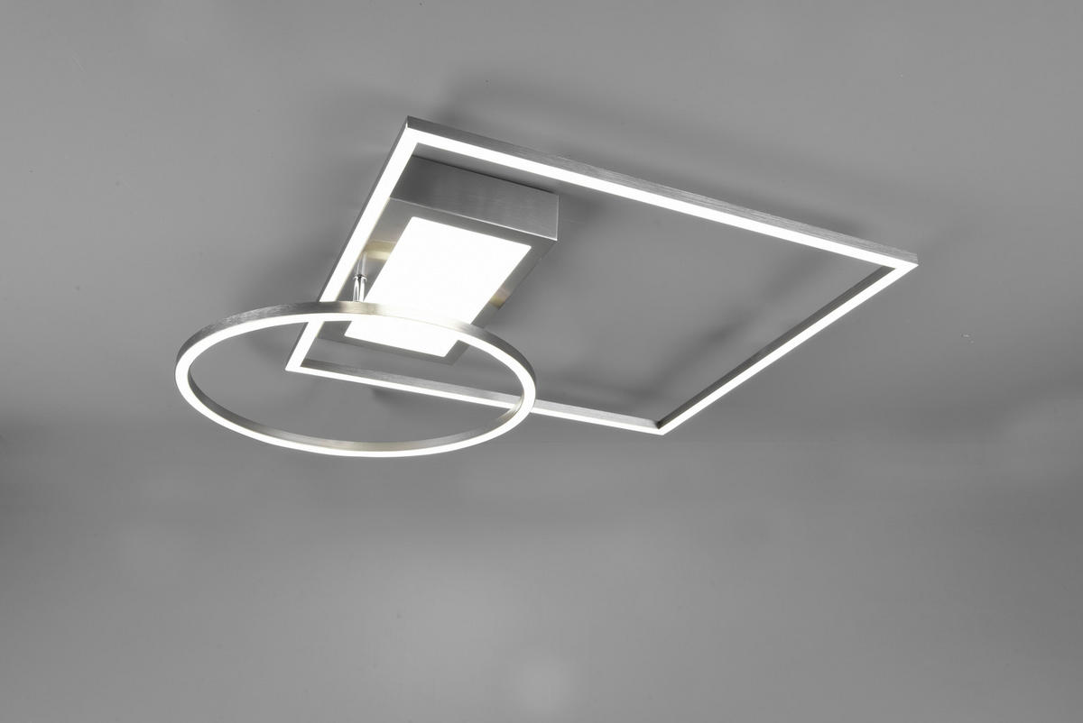 LED PLAFONJERA - boja nikla, Dizajnerski, metal (64,5/9,0/86,5cm)