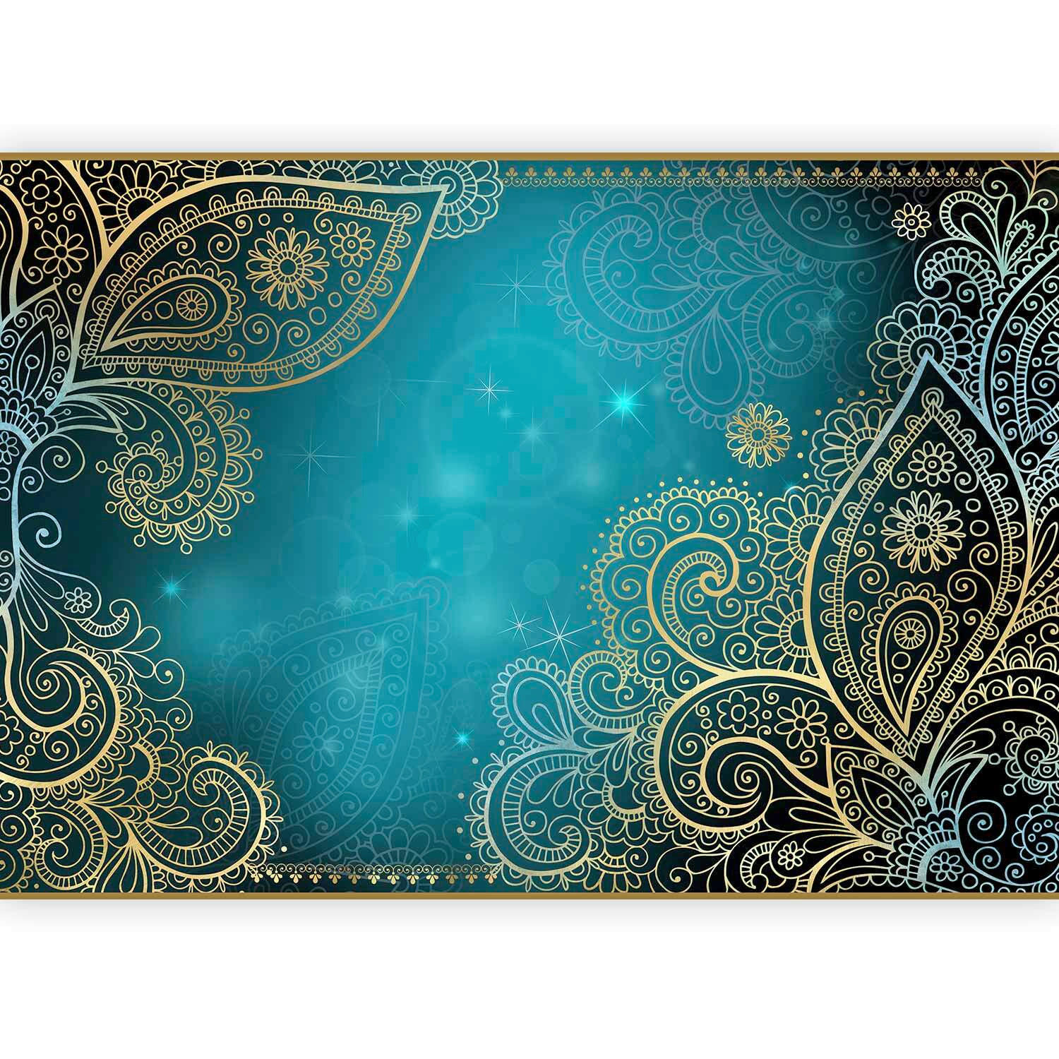 FOTOTAPETE  - Türkis/Hellgelb, LIFESTYLE, Textil (150/105cm) - artgeist