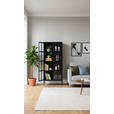 VITRINE  in Schwarz  - Schwarz, Design, Glas/Metall (80/180/35cm) - Xora