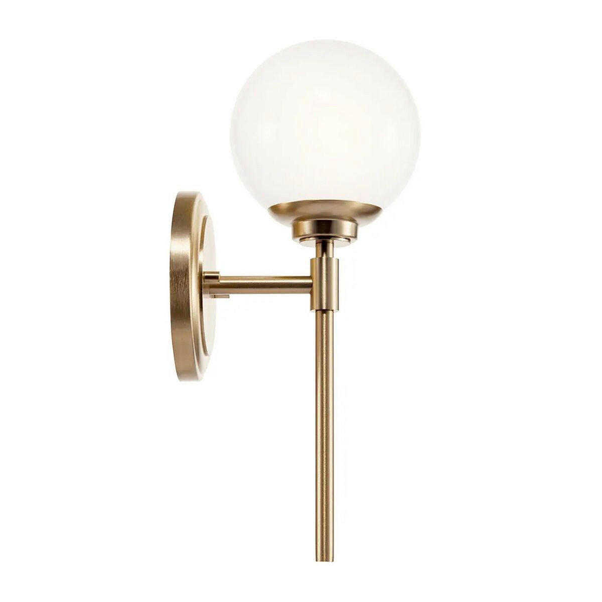 BADEZIMMER-WANDLEUCHTE - Champagner, Konventionell, Glas/Metall (34.8/12.8/16.6cm) - Elstead Lighting
