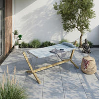  HÄNGEMATTE Gelb, Hellgrau Gestell  - Gelb/Hellgrau, MODERN, Textil/Metall (296/111/108cm) - Ambia Garden