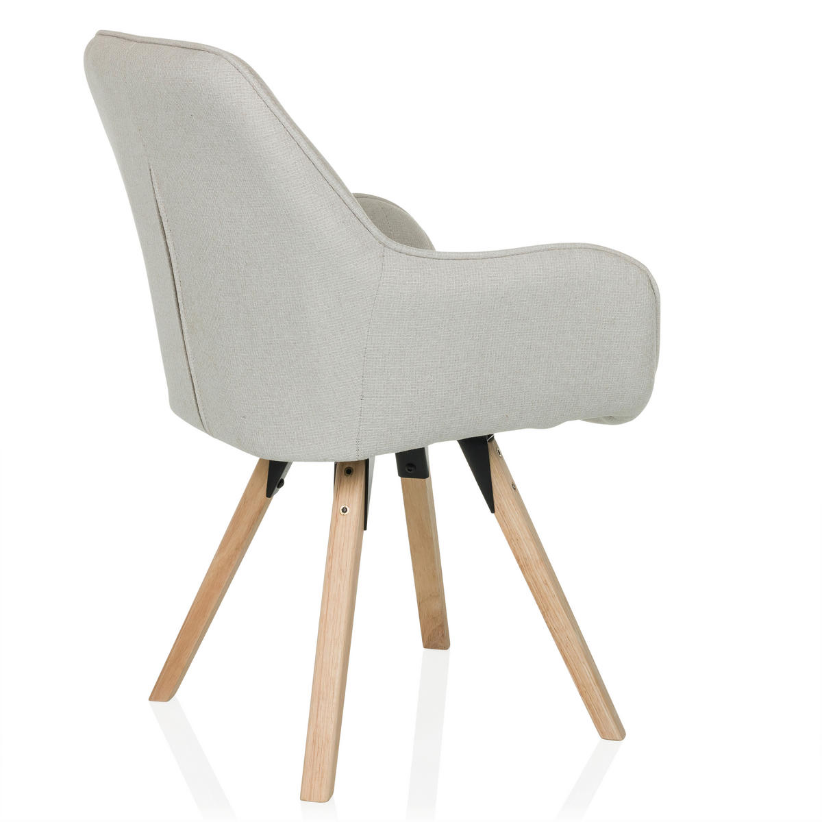 ARMLEHNSTUHL   Flachgewebe  Creme  - Buchefarben/Creme, MODERN, Holz/Textil (56/84/62cm) - MID.YOU