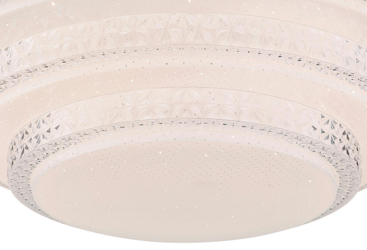 LED-DECKENLEUCHTE  Smart 49,5/12,7 cm   - Weiß, LIFESTYLE, Kunststoff/Metall (49,5/12,7cm) - Globo