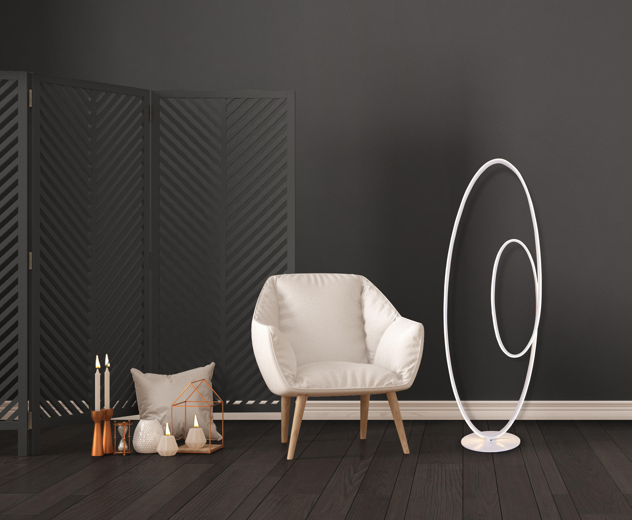 LED-STEHLEUCHTE    - Weiß, Basics, Kunststoff/Metall (25/40cm) - Näve