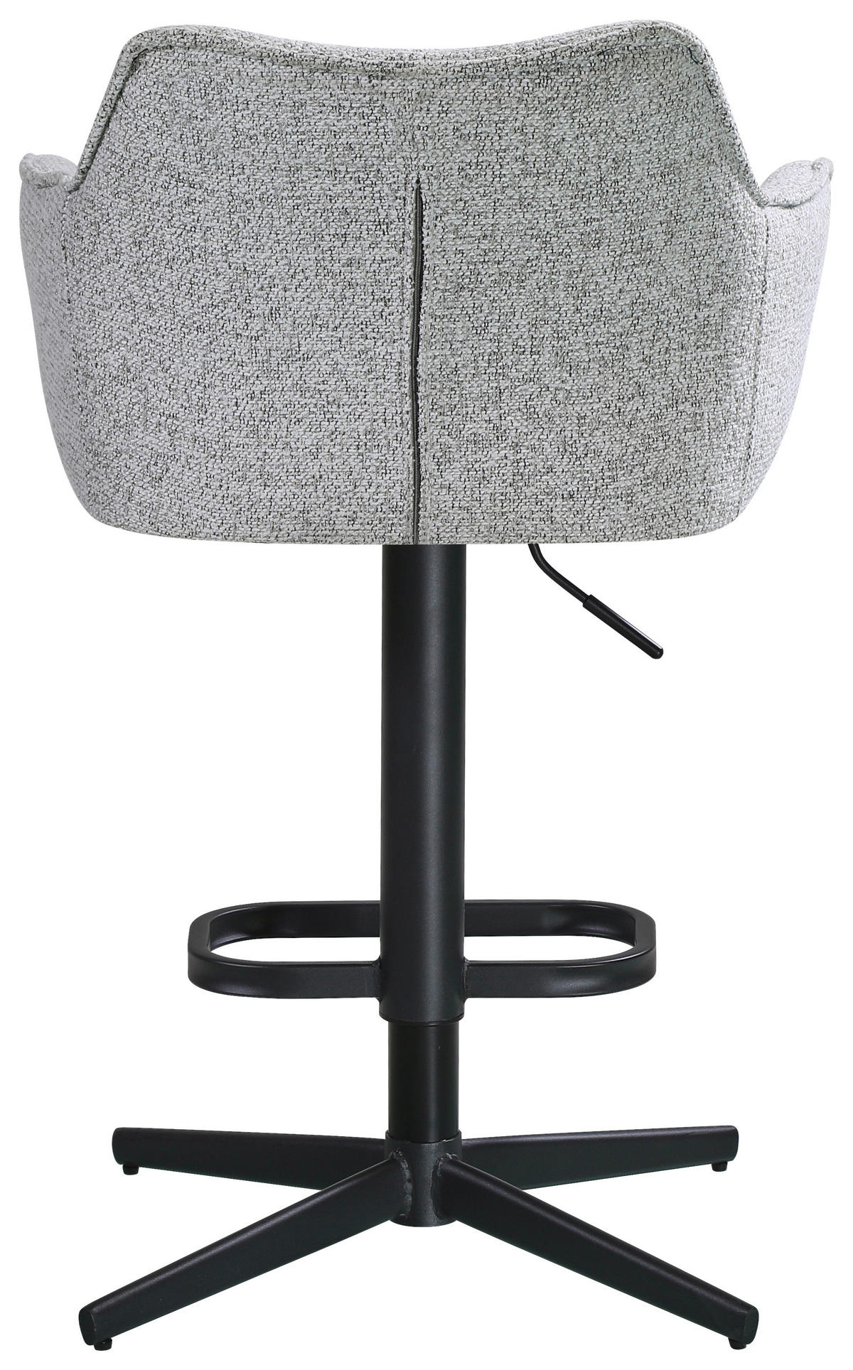 TRESENSESSEL Webstoff Schwarz, Hellgrau Eisen Stoffauswahl, Sitzfläche 360° drehbar  - Hellgrau/Schwarz, Design, Textil/Metall (56/88-108/53cm) - Hom`in