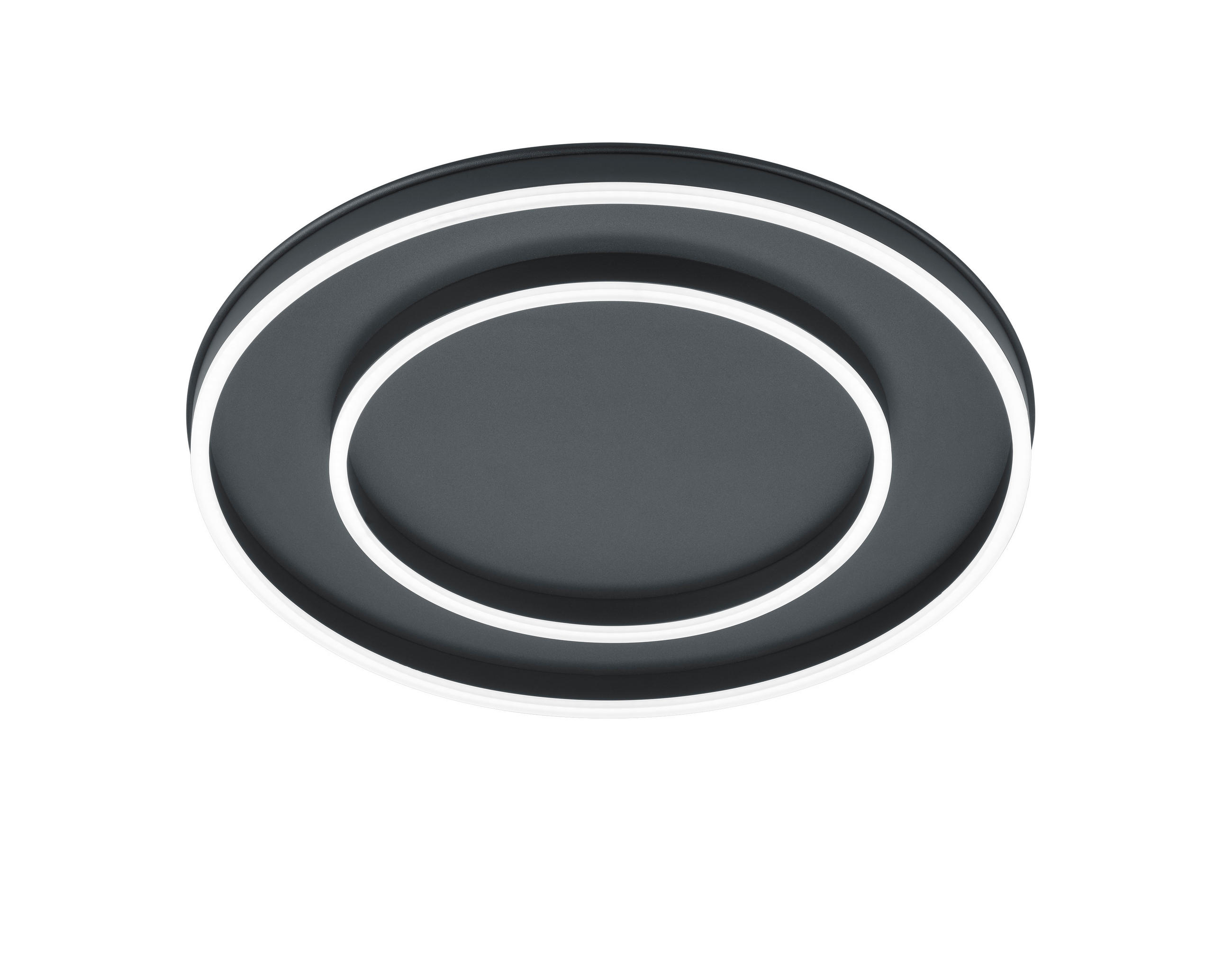 LED-DECKENLEUCHTE 59,5/7,5 cm   - Schwarz, Design, Kunststoff/Metall (59,5/7,5cm) - Helestra