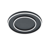 LED-DECKENLEUCHTE 59,5/7,5 cm   - Schwarz, Design, Kunststoff/Metall (59,5/7,5cm) - Helestra