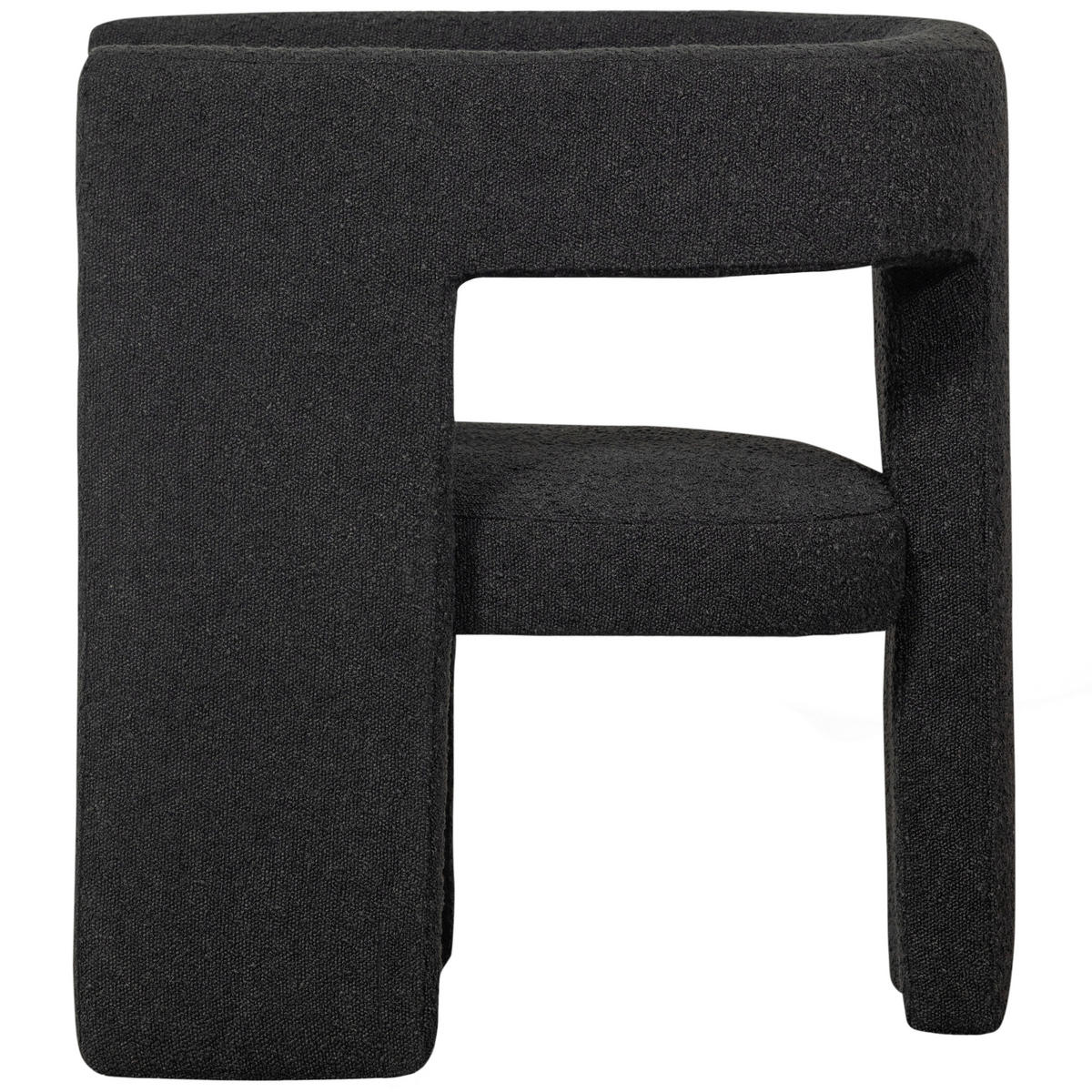SESSEL in Bouclé Dunkelgrau  - Dunkelgrau, Design, Textil (63/71/62cm) - Livetastic
