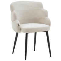 VIERFUßSTUHL - Beige/Schwarz, MODERN, Holz/Textil (60,5/82/61cm) - Livetastic