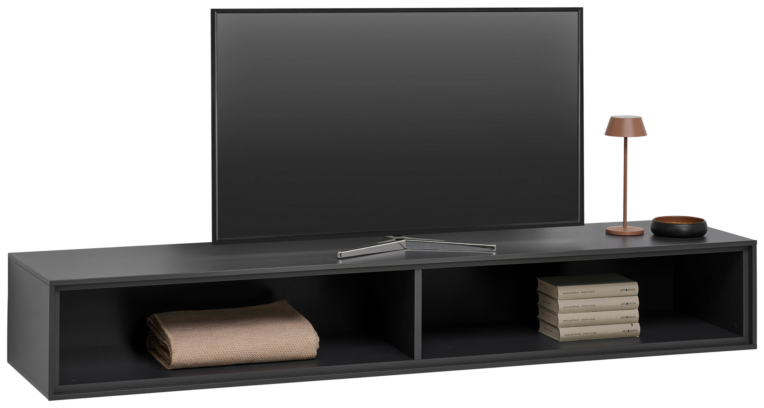 TV-ELEMENT Graphitfarben  179,1/26/40 cm  - Graphitfarben, Design, Holzwerkstoff (179,1/26/40cm) - home24