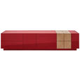 LOWBOARD QUADRA  in 210/46/52 cm  - Eichefarben/Dunkelrot, Design, Holz/Holzwerkstoff (210/46/52cm) - Ambiente