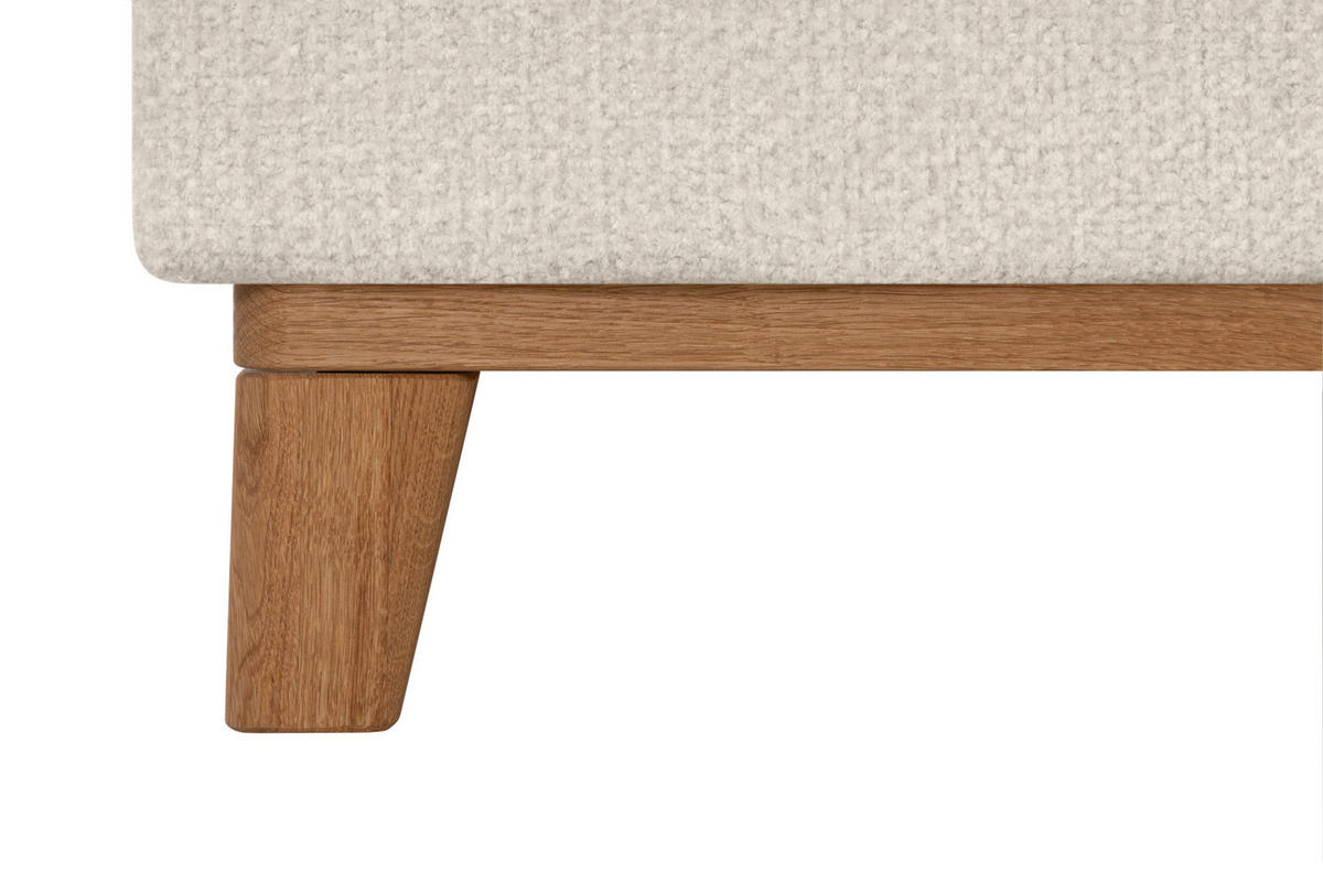 BOXSPRINGBETT 180/200 cm  in Creme  - Eichefarben/Creme, KONVENTIONELL, Holz/Textil (180/200cm) - Welnova