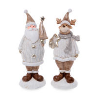 WEIHNACHTSFIGUR - Champagner/Silberfarben, LIFESTYLE, Kunststoff (9,5/6,5/23,3cm)