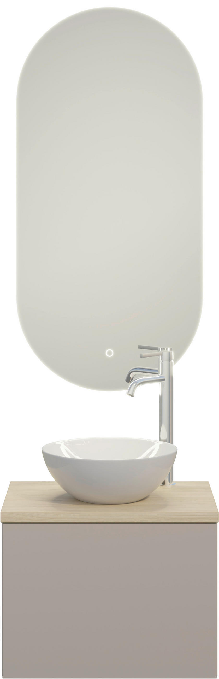BADEZIMMER 3-teilig  in 50,3 cm  - Eichefarben/Beigebraun, MODERN, Keramik/Holzwerkstoff (50,3cm) - Celina Home
