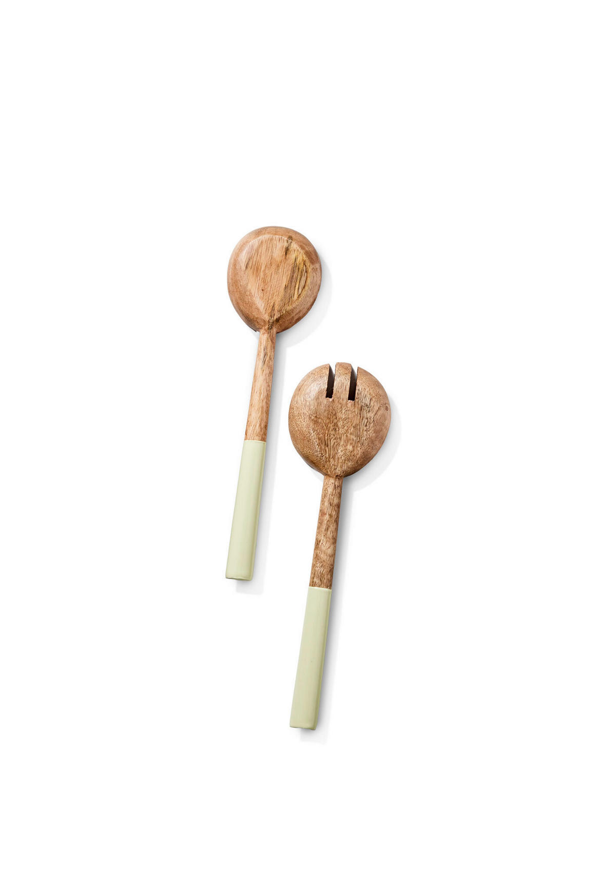 SALLADSBESTICK - salviagrön, Basics, trä/sten (7.5/27,5cm) - FYNCH-HATTON