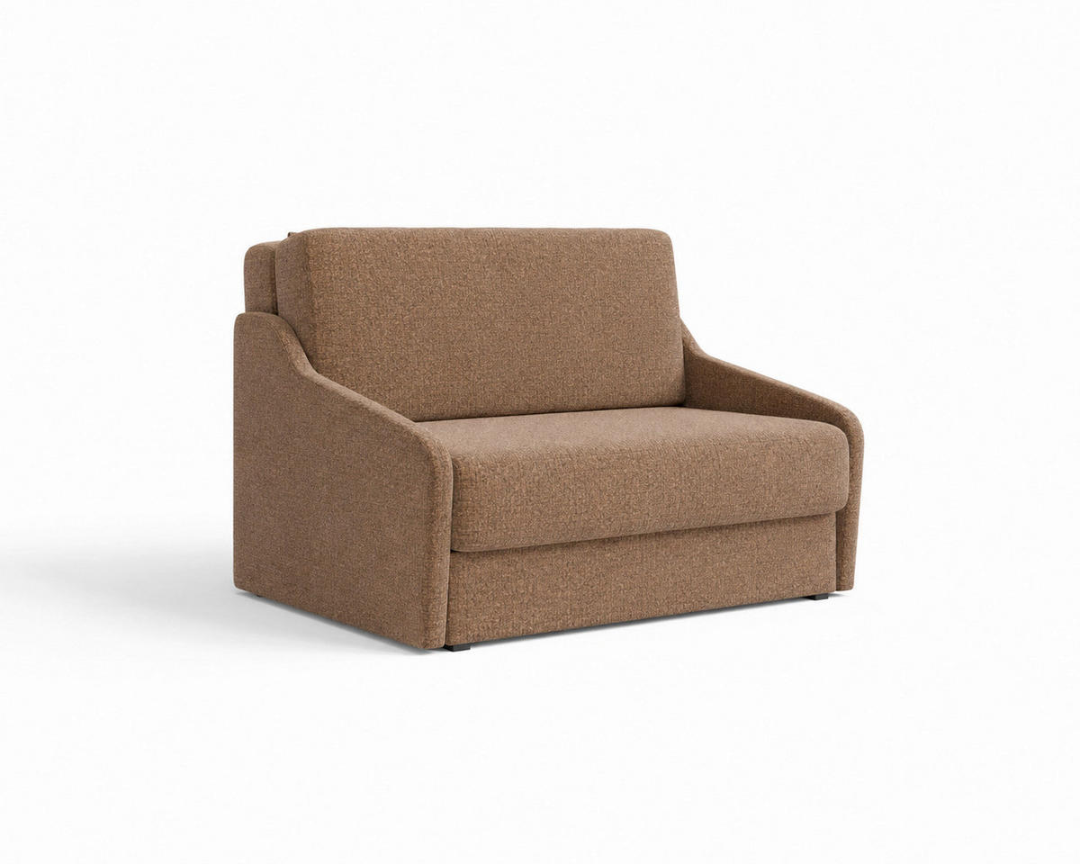 SCHLAFSOFA Rostfarben  - Rostfarben/Schwarz, Design, Kunststoff/Textil (136/86/113cm) - MID.YOU