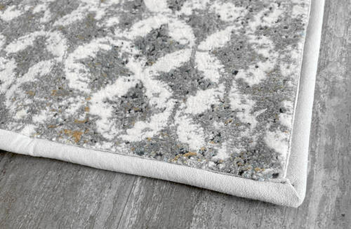 WEBTEPPICH 80/150 cm Positano Grau, Goldfarben  - Goldfarben/Grau, Design (80/150cm) - Novel