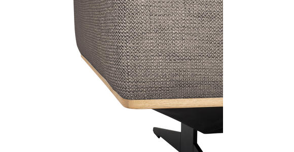 ECKSOFA Cappuccino Struktur - Eichefarben/Schwarz, Design, Holz/Textil (305/163cm) - Novel