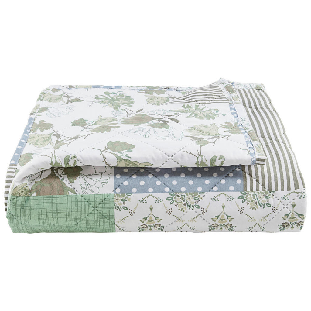 Tagesdecke Kamila 220x240 Cm Blau/grün/weiß